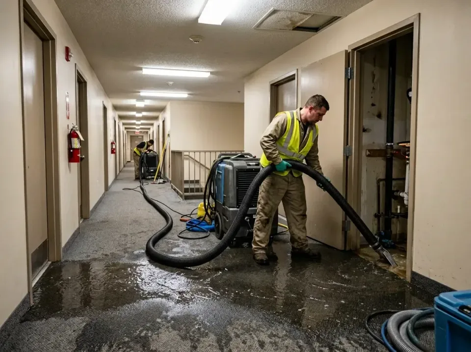multi-unit-apartment-hallway-f-005 — frequently asked questions, Emergency Burst Pipe Water Extraction & Removal in Cedar Kn…